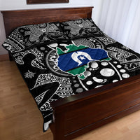 Torest Trait Islands Map Mix Aboriginal Pattern Quilt Bed Set - Wonder Print Shop