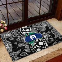 Torest Trait Islands Map Mix Aboriginal Pattern Rubber Doormat - Wonder Print Shop