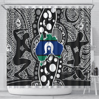 Torest Trait Islands Map Mix Aboriginal Pattern Shower Curtain