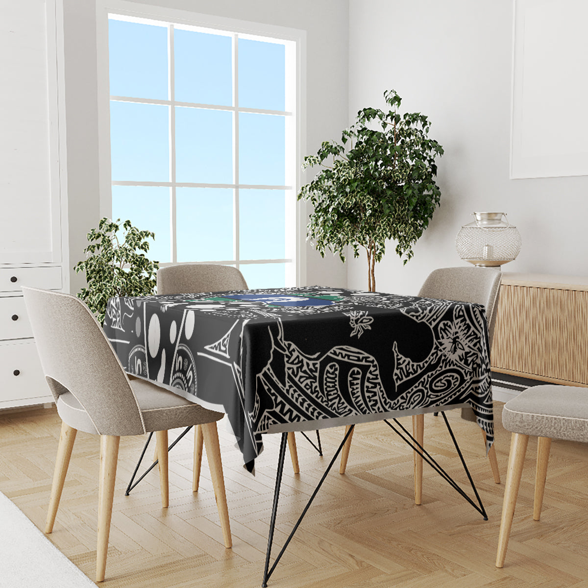 Torest Trait Islands Map Mix Aboriginal Pattern Tablecloth - Wonder Print Shop