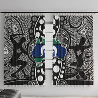 Torest Trait Islands Map Mix Aboriginal Pattern Window Curtain - Wonder Print Shop