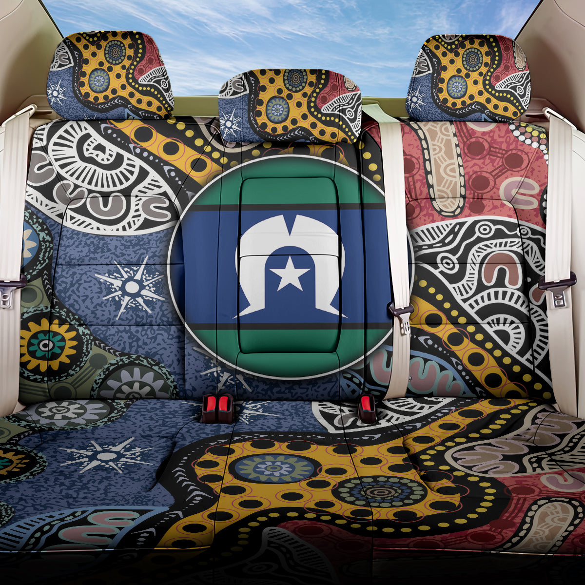 Torest Trait Islands Mix Aboriginal Pattern Back Car Seat Cover - Wonder Print Shop
