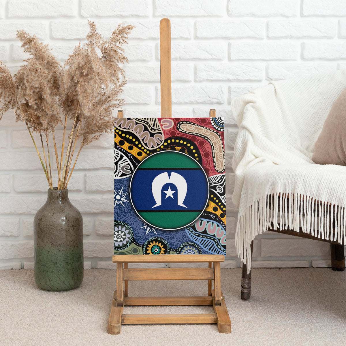 Torest Trait Islands Mix Aboriginal Pattern Canvas Wall Art - Wonder Print Shop