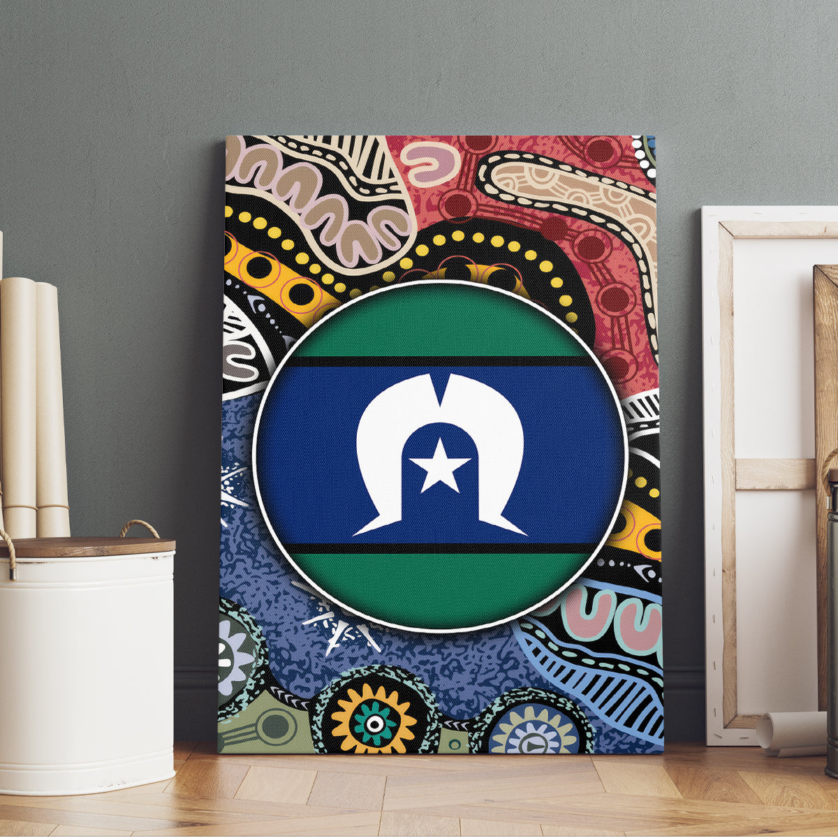 Torest Trait Islands Mix Aboriginal Pattern Canvas Wall Art - Wonder Print Shop