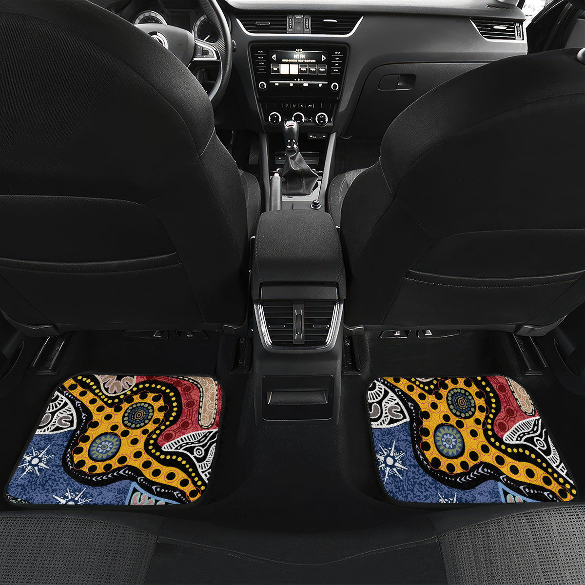 Torest Trait Islands Mix Aboriginal Pattern Car Mats - Wonder Print Shop