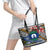 Torest Trait Islands Mix Aboriginal Pattern Leather Tote Bag - Wonder Print Shop