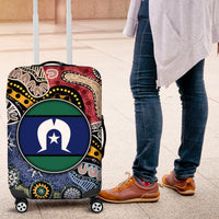 Torest Trait Islands Mix Aboriginal Pattern Luggage Cover - Wonder Print Shop