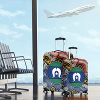 Torest Trait Islands Mix Aboriginal Pattern Luggage Cover - Wonder Print Shop