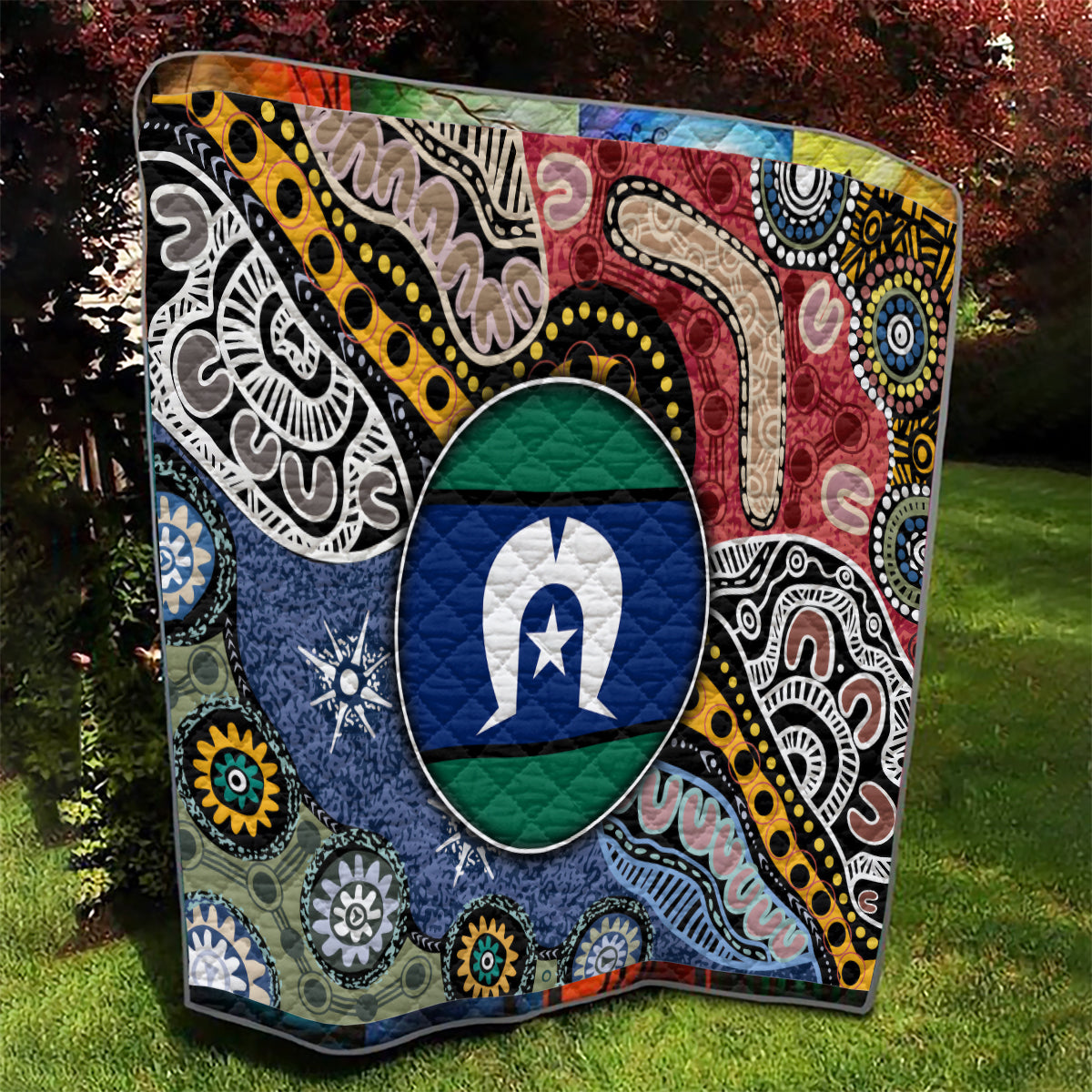 Torest Trait Islands Mix Aboriginal Pattern Quilt - Wonder Print Shop