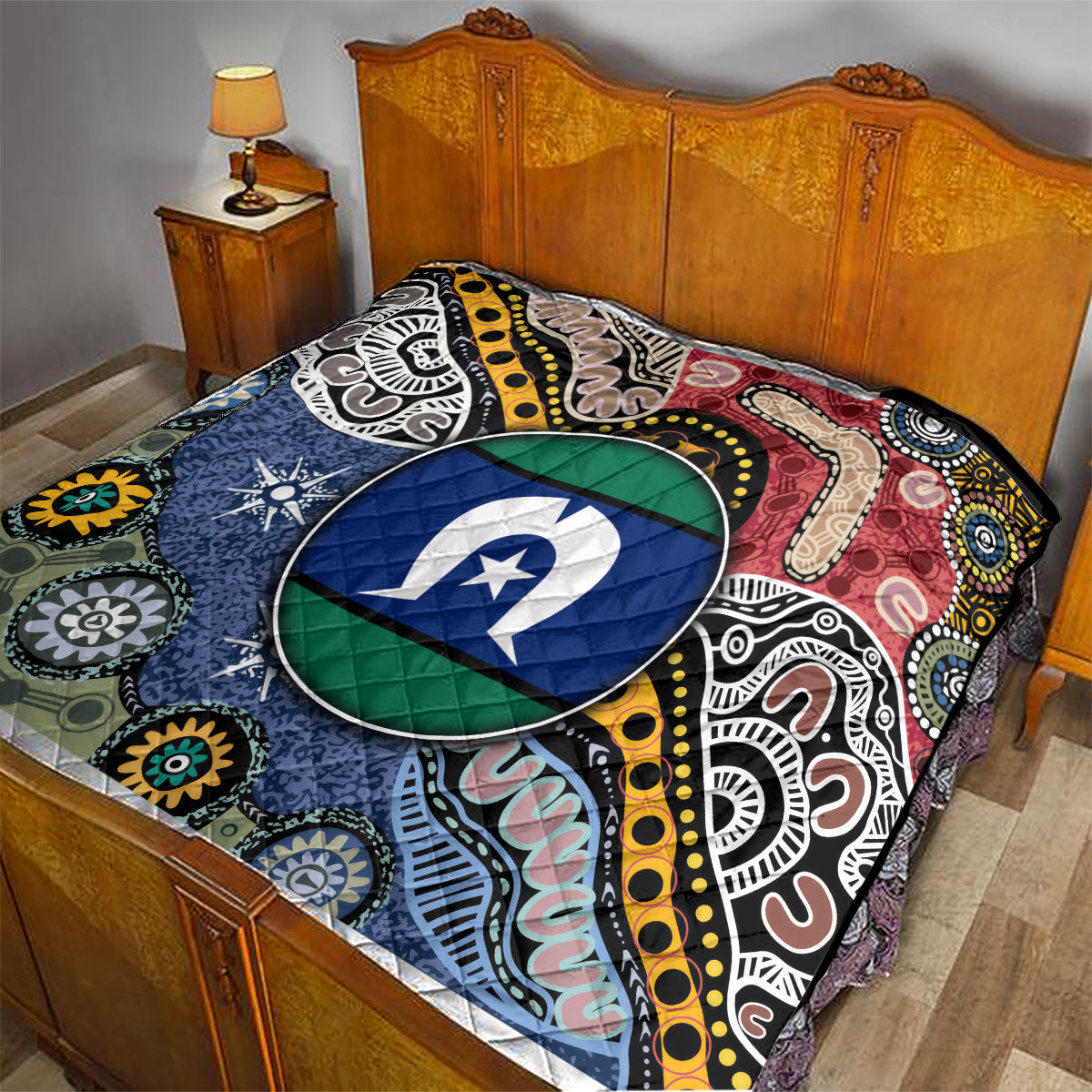 Torest Trait Islands Mix Aboriginal Pattern Quilt - Wonder Print Shop