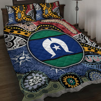 Torest Trait Islands Mix Aboriginal Pattern Quilt Bed Set - Wonder Print Shop