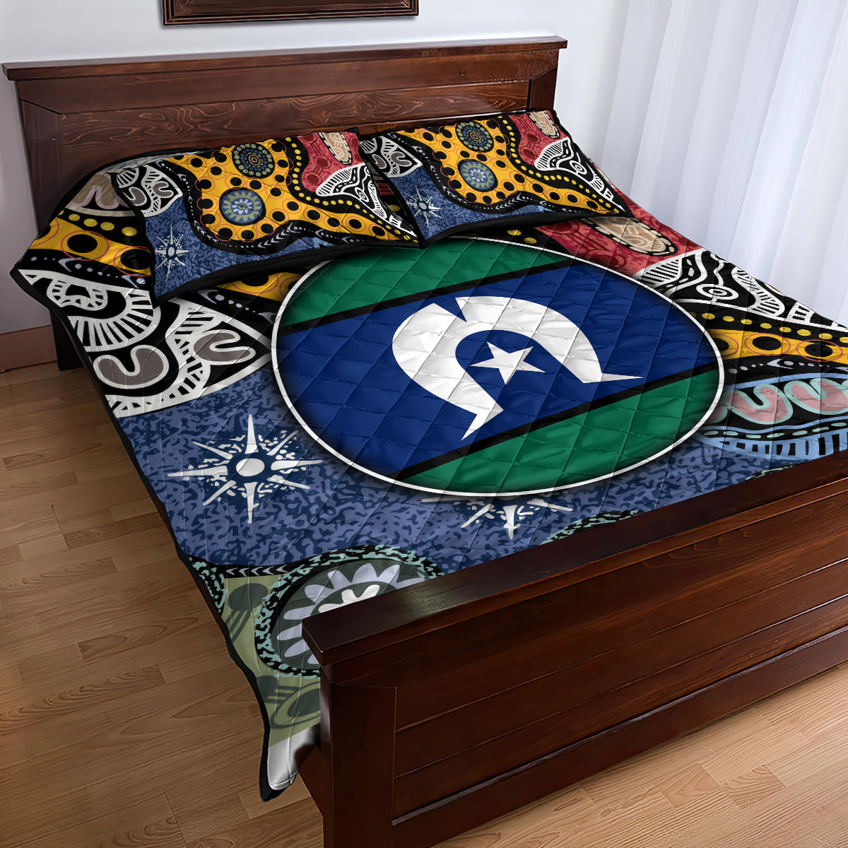 Torest Trait Islands Mix Aboriginal Pattern Quilt Bed Set - Wonder Print Shop