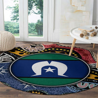 Torest Trait Islands Mix Aboriginal Pattern Round Carpet