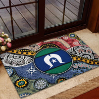 Torest Trait Islands Mix Aboriginal Pattern Rubber Doormat - Wonder Print Shop