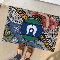 Torest Trait Islands Mix Aboriginal Pattern Rubber Doormat - Wonder Print Shop