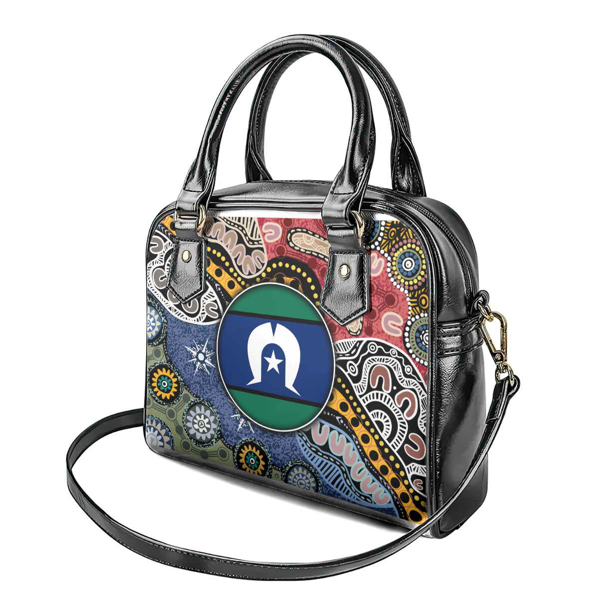 Torest Trait Islands Mix Aboriginal Pattern Shoulder Handbag