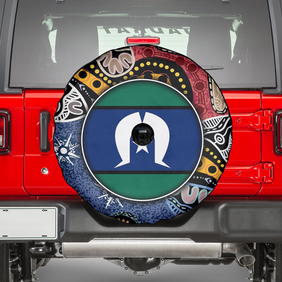 Torest Trait Islands Mix Aboriginal Pattern Spare Tire Cover - Wonder Print Shop