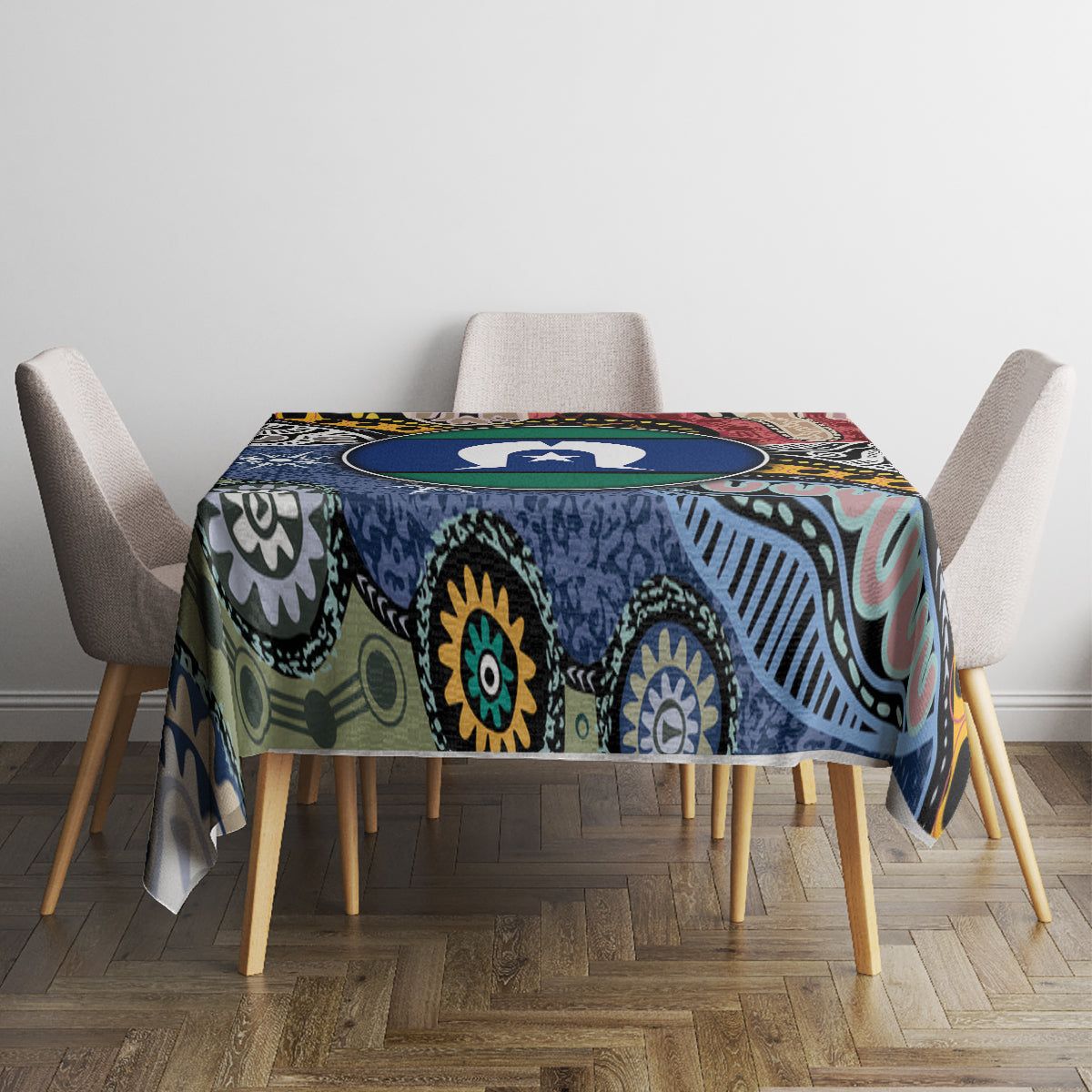 Torest Trait Islands Mix Aboriginal Pattern Tablecloth - Wonder Print Shop