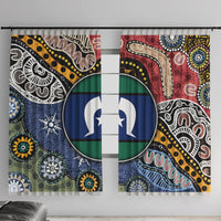 Torest Trait Islands Mix Aboriginal Pattern Window Curtain - Wonder Print Shop