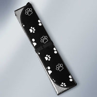 Judging You Silently Auto Sun Shade Black Cat Playful Monochrome Paw Print