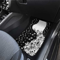 Judging You Silently Car Mats Black Cat Playful Monochrome Paw Print