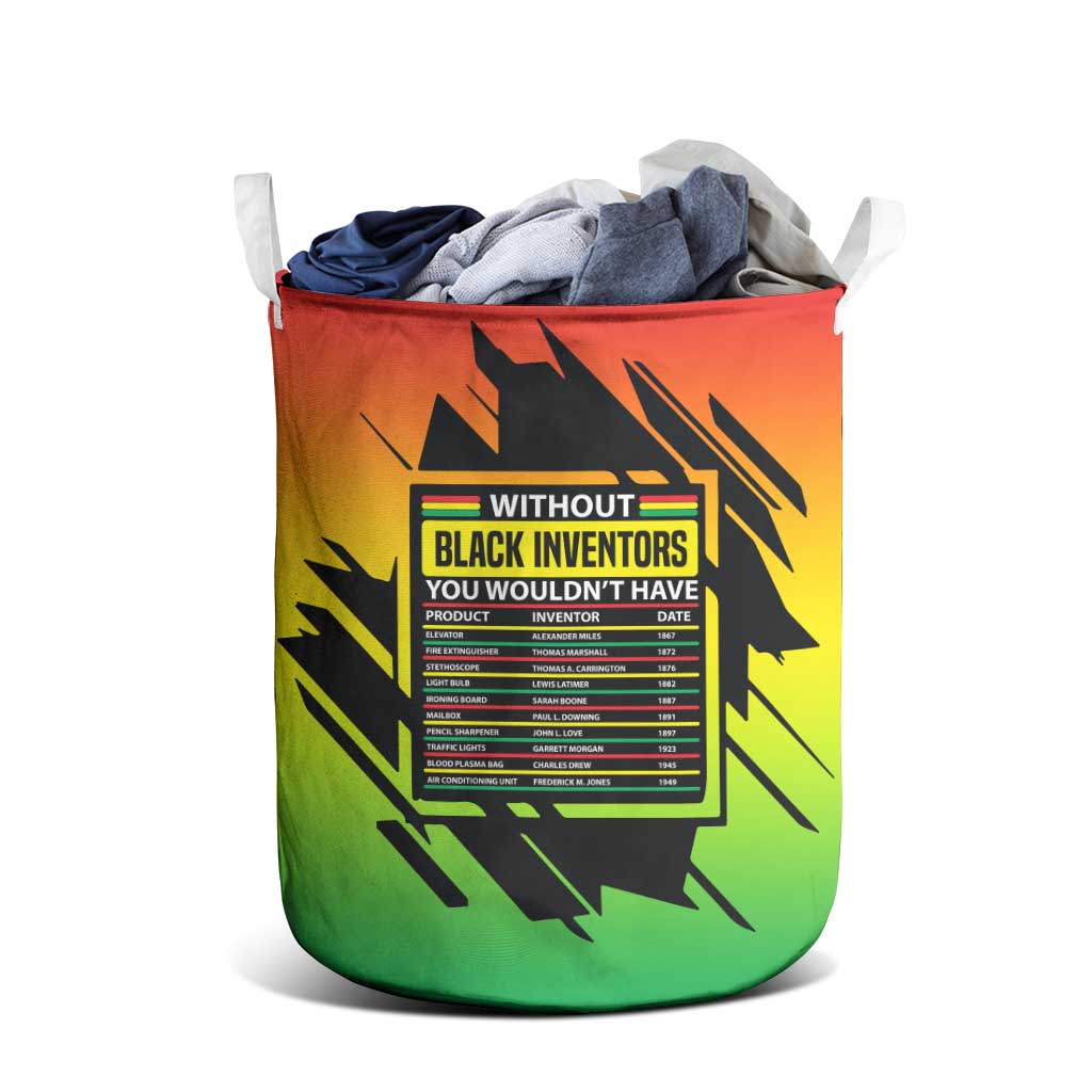Without Black Inventors Educational List Laundry Basket Black History Month African
