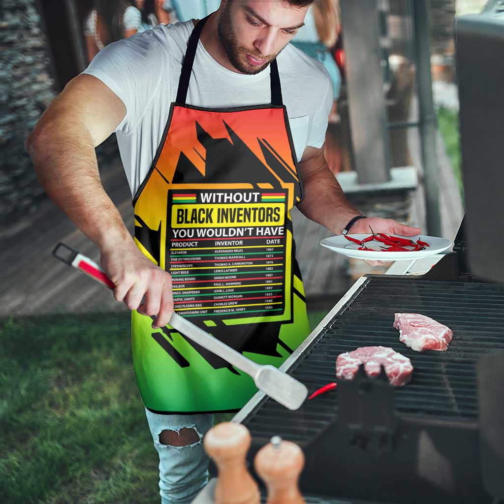 Without Black Inventors Educational List Apron Black History Month African