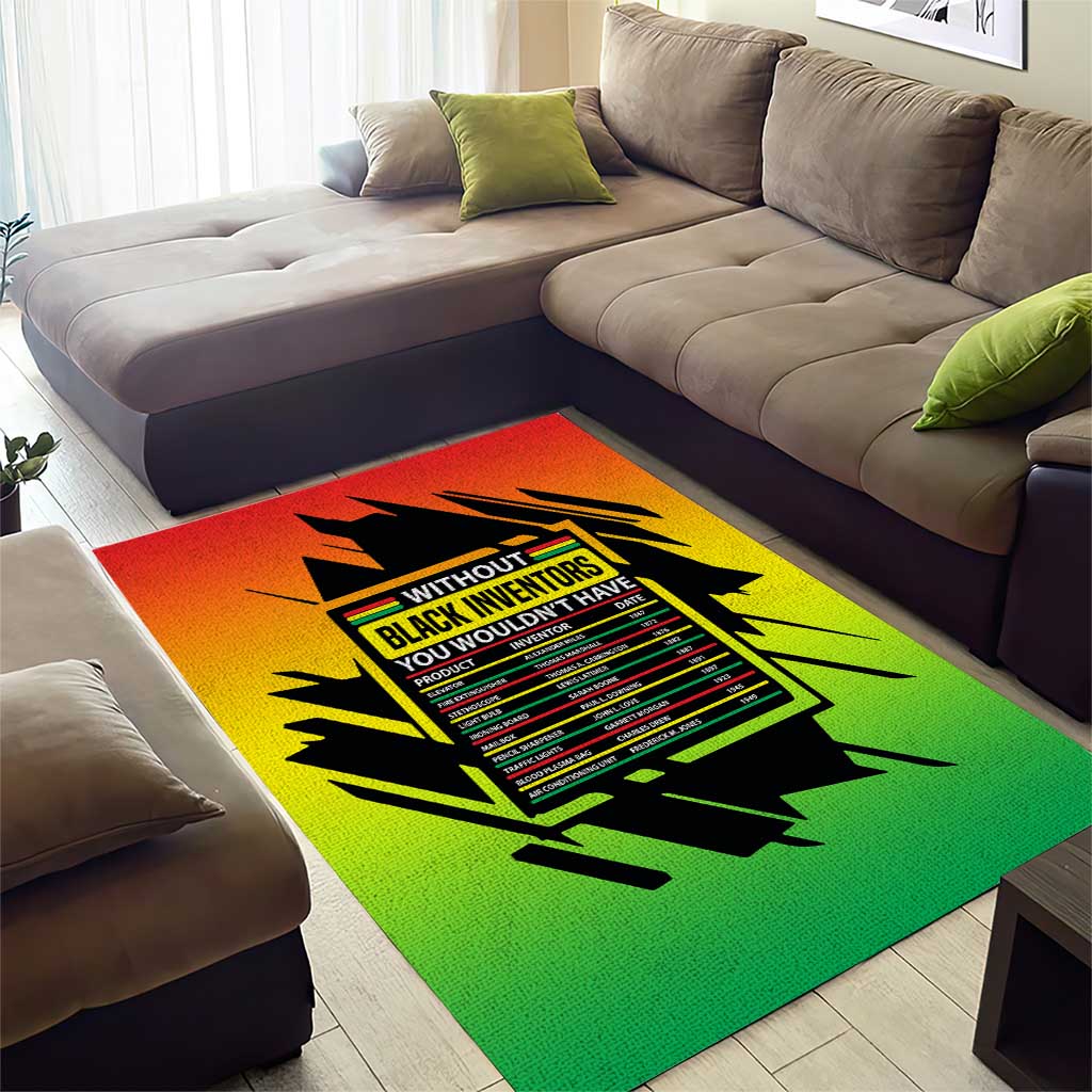 Without Black Inventors Educational List Area Rug Black History Month African