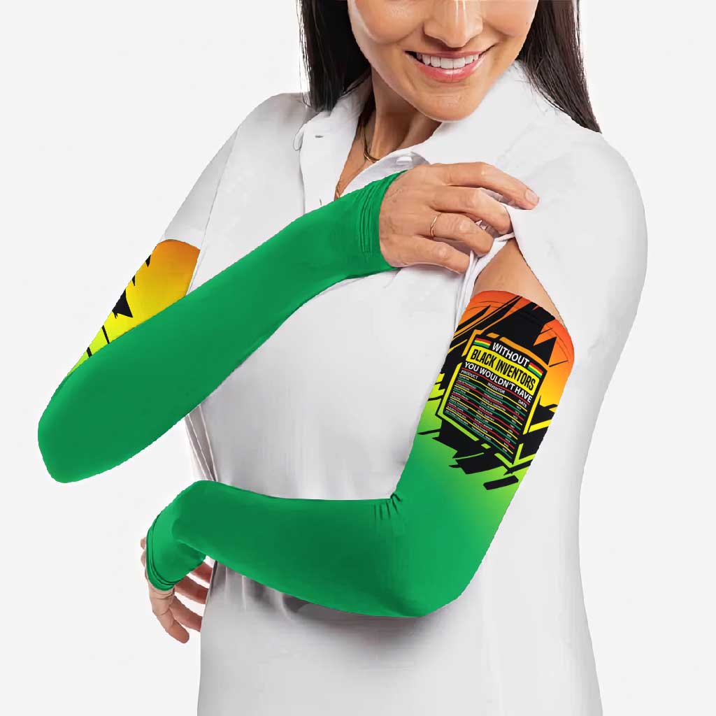 Without Black Inventors Educational List Arm Sleeves Black History Month African