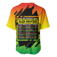 Without Black Inventors Educational List Baseball Jersey Black History Month African