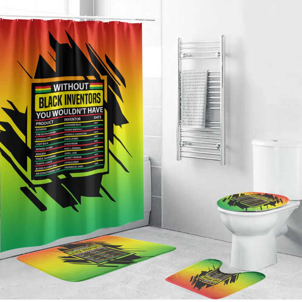 Without Black Inventors Educational List Bathroom Set Black History Month African