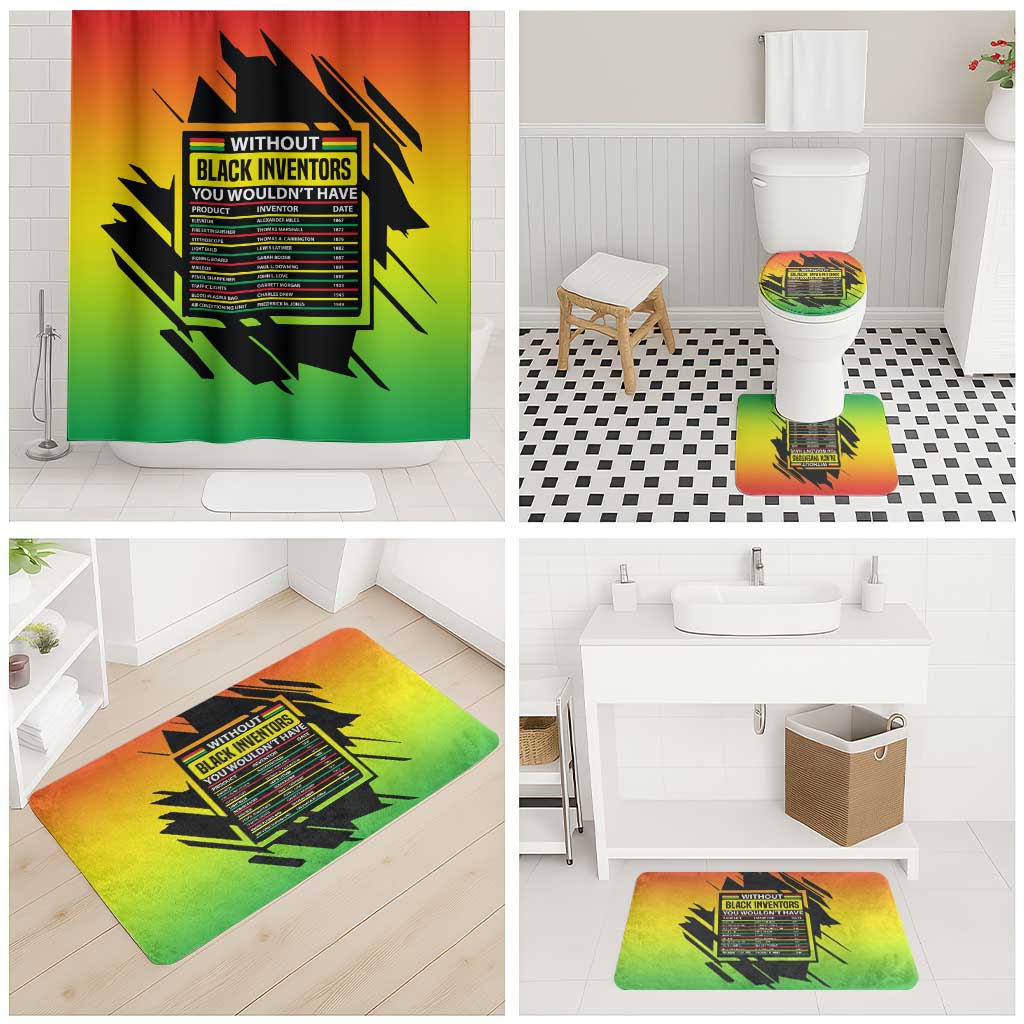 Without Black Inventors Educational List Bathroom Set Black History Month African