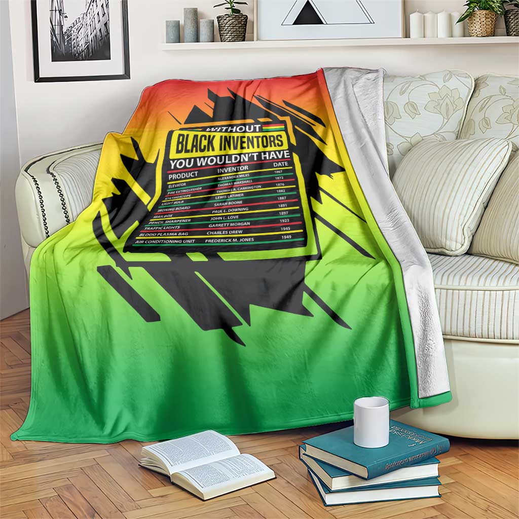 Without Black Inventors Educational List Blanket Black History Month African