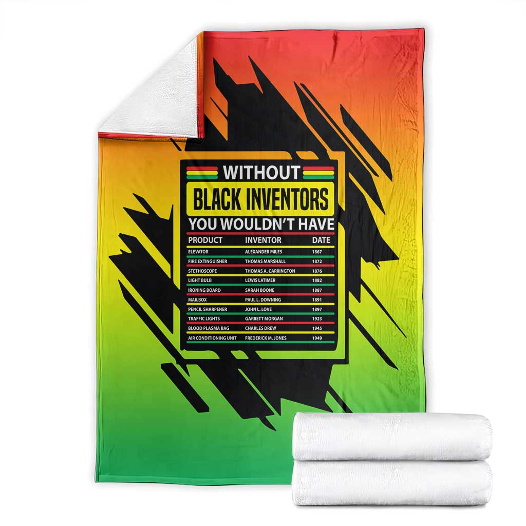 Without Black Inventors Educational List Blanket Black History Month African