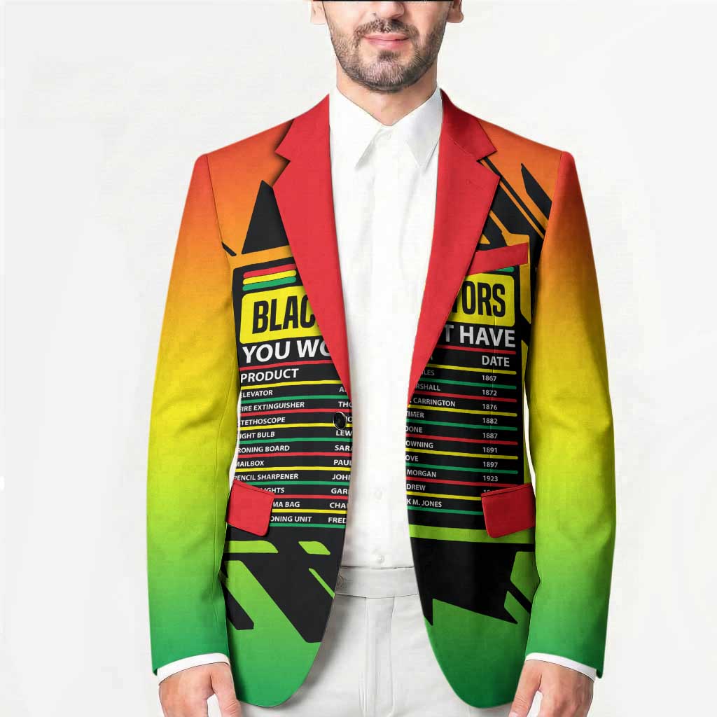 Without Black Inventors Educational List Blazer Black History Month African