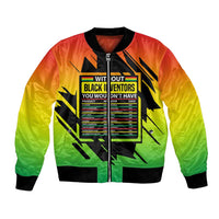 Without Black Inventors Educational List Bomber Jacket Black History Month African