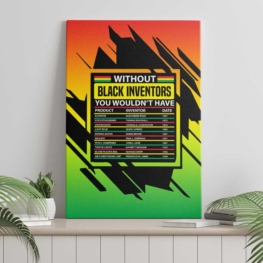 Without Black Inventors Educational List Canvas Wall Art Black History Month African