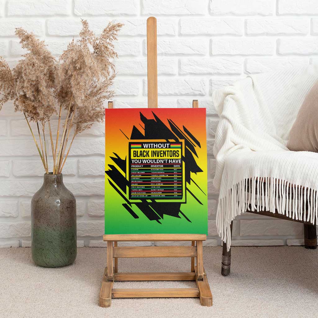 Without Black Inventors Educational List Canvas Wall Art Black History Month African