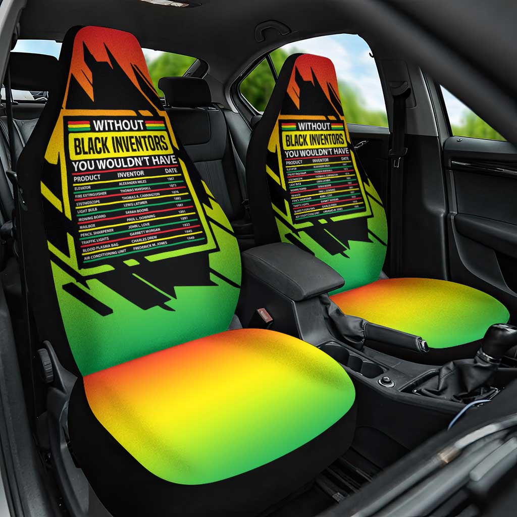 Without Black Inventors Educational List Car Seat Cover Black History Month African