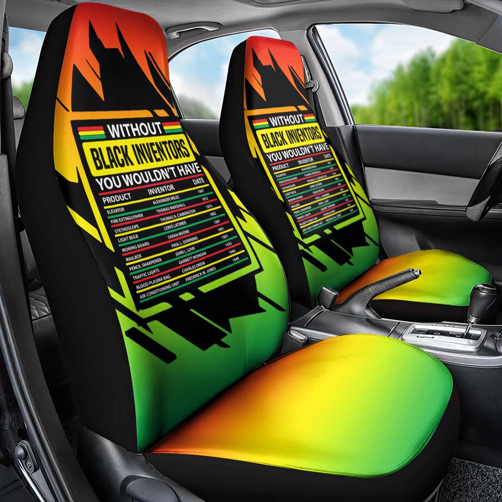 Without Black Inventors Educational List Car Seat Cover Black History Month African