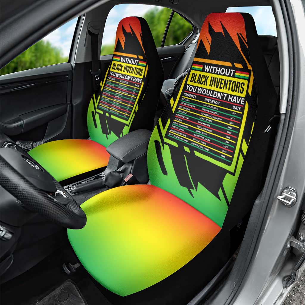 Without Black Inventors Educational List Car Seat Cover Black History Month African