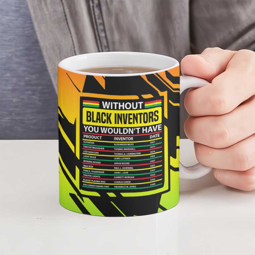 Without Black Inventors Educational List Ceramic Mug Black History Month African