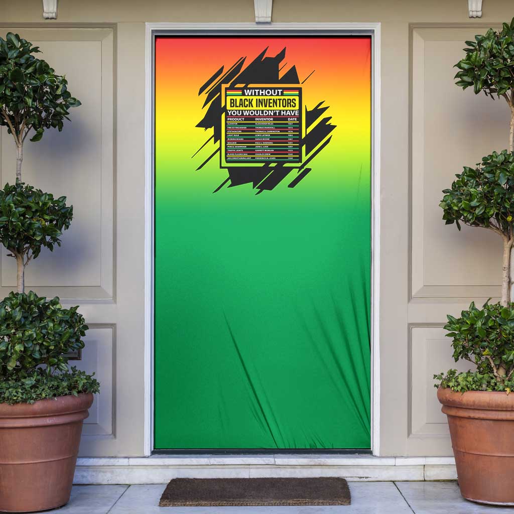 Without Black Inventors Educational List Door Cover Black History Month African
