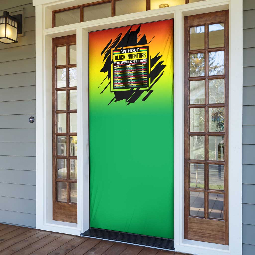 Without Black Inventors Educational List Door Cover Black History Month African