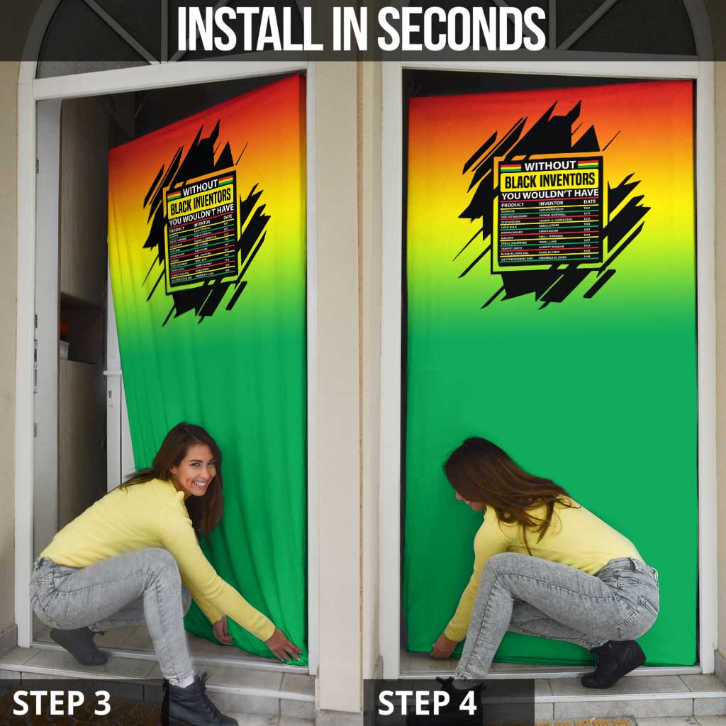 Without Black Inventors Educational List Door Cover Black History Month African