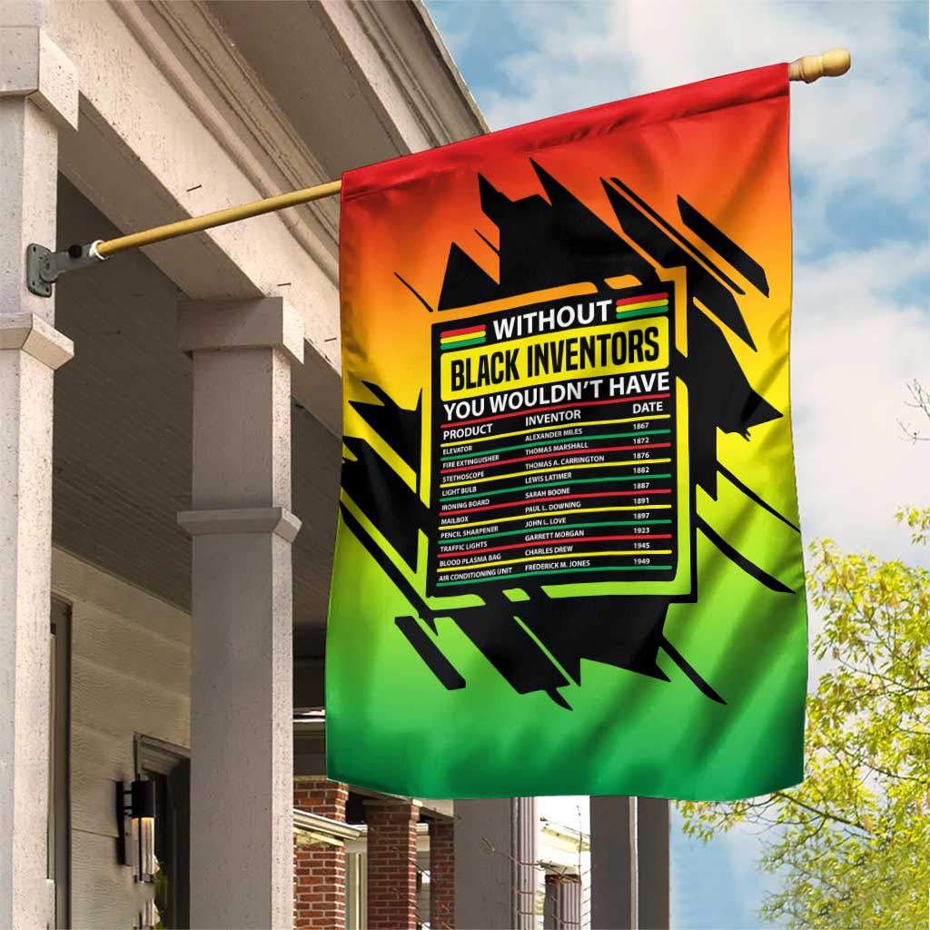 Without Black Inventors Educational List Garden Flag Black History Month African