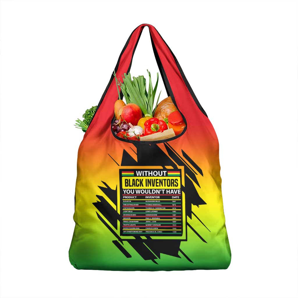 Without Black Inventors Educational List Grocery Bag Black History Month African