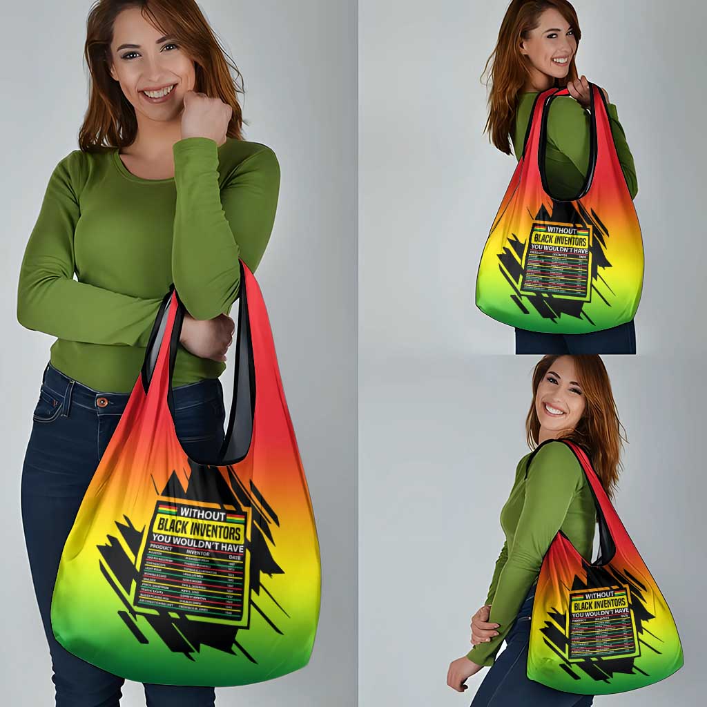 Without Black Inventors Educational List Grocery Bag Black History Month African