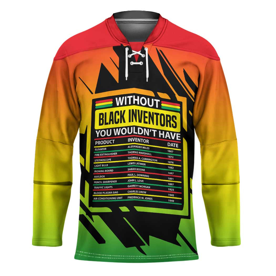 Without Black Inventors Educational List Hockey Jersey Black History Month African