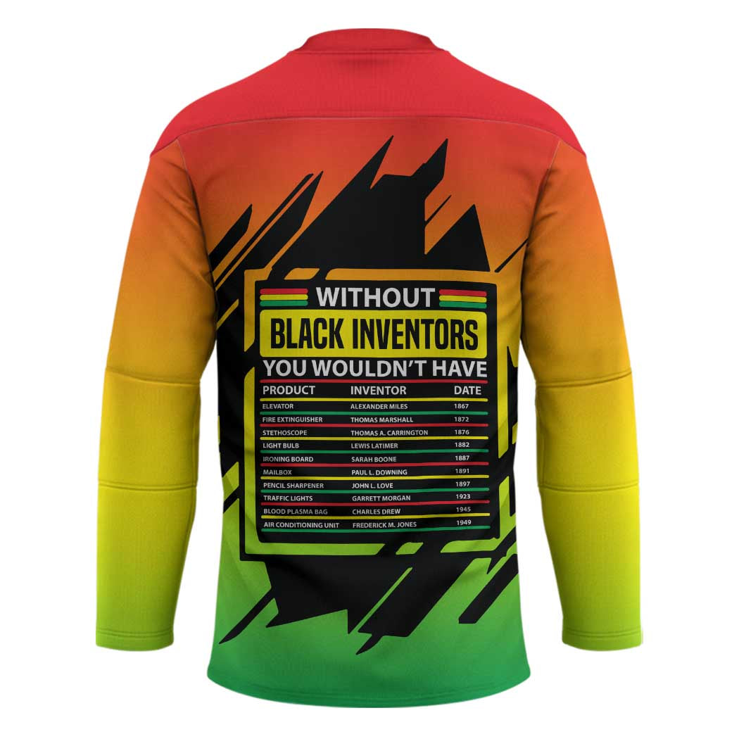 Without Black Inventors Educational List Hockey Jersey Black History Month African